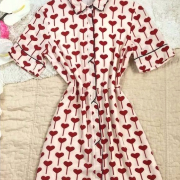 Top shop Red Heart dress with black piping - Picture 3 of 12